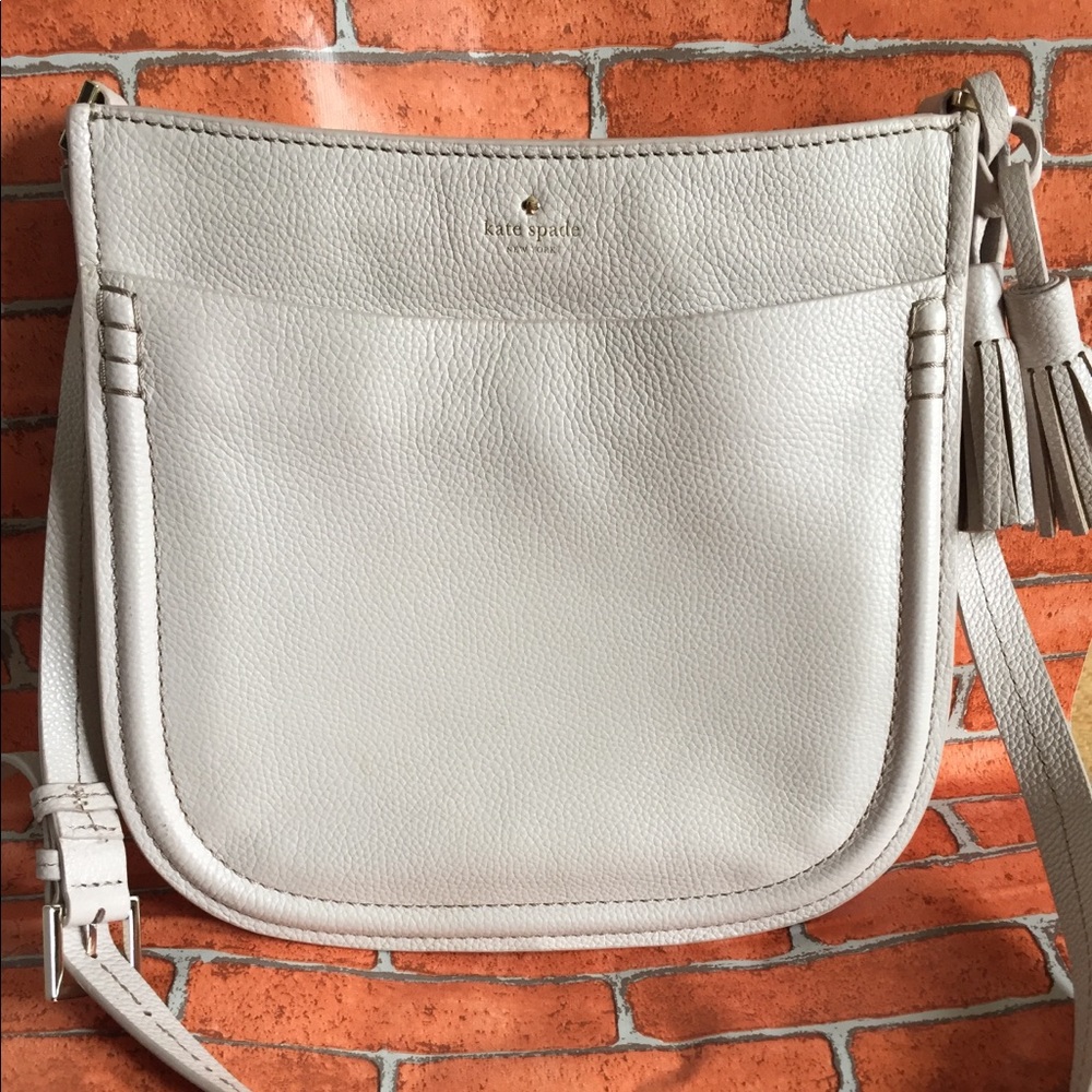 Kate spade beige pebble leather orchard street